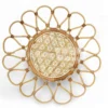 Brown Handicraft Creative Flower Bamboo Rattan Placemat - UP053003-5-1.webp