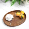 Dark Brown Handicraft Oval Rattan Serving Tray - STOV011002-11.webp