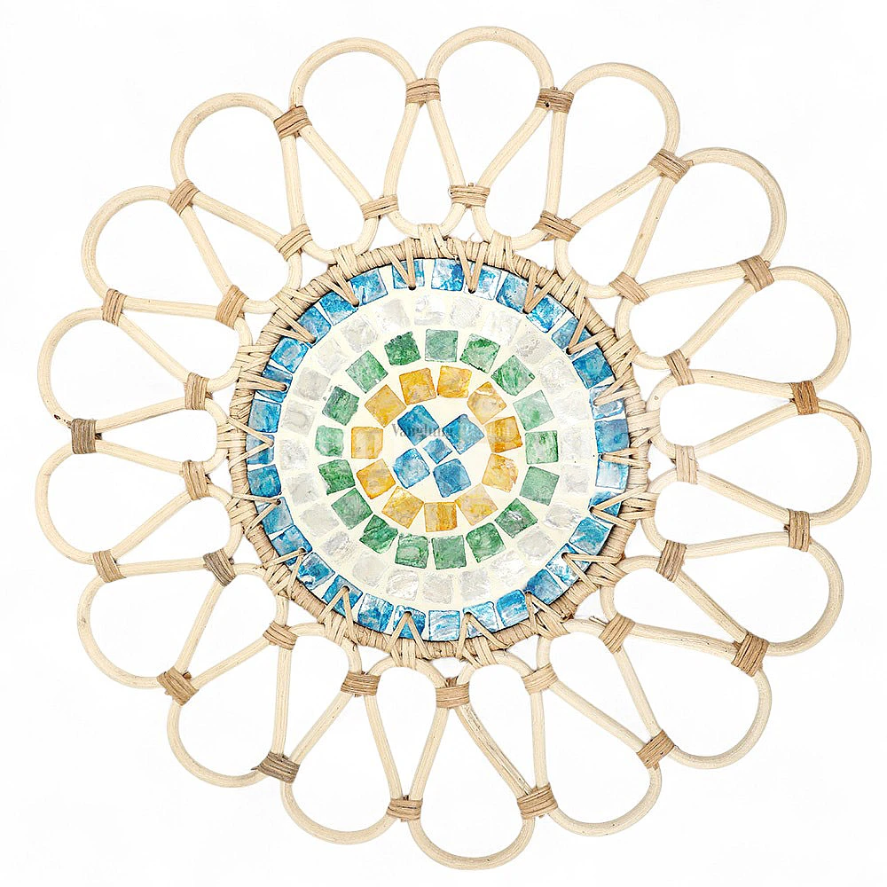 High Quality Handicraft Mother of Pearl Rattan Placemat for Decoration - UP053003-10-6.webp