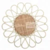 Natural White Handicraft Flower Rattan Placemat for Dinner Decoration - UP053003-6-1.webp