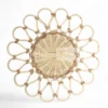 Natural White High Quality Handicraft Flower Core Rattan Placemat - UP053003-3-4.webp