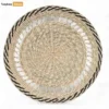Black Round Shape Handicraft Seagrass Placemat for Decoration - UP072004-1.webp