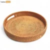 Brown Handle Round Bamboo Rattan Serving Tray - STRO011001-1.webp