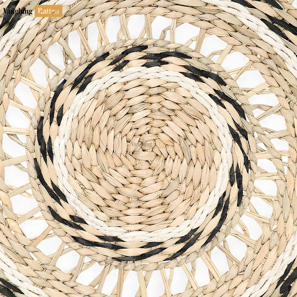 Concentric Circle Round Handicraft Seagrass Placemat for Decoration - UP072003 - 🌿 Product Details