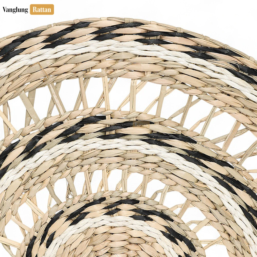 Concentric Circle Round Handicraft Seagrass Placemat for Decoration - UP072003 - 🏠 Applications