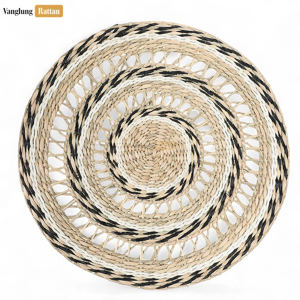 Concentric Circle Round Handicraft Seagrass Placemat for Decoration - UP072003 - ✨ Product Highlights