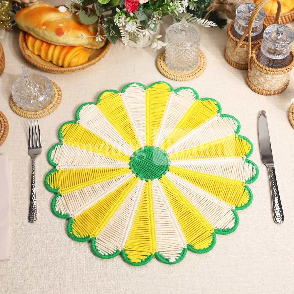 Creative Flower Cotton Placemat for Decoration - UP101002 - 💯 Why Should You Buy Products at VanglungRattan