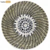 Dark Brown Spiral Round Handicraft Mother of Pearl Seagrass Placemat for Decoration - UP071011-5-1.webp
