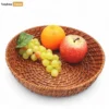 Dark Brown Woven Fruit Bowl, Round Rattan and Bamboo Serving Bowl for Kitchen-1.webp