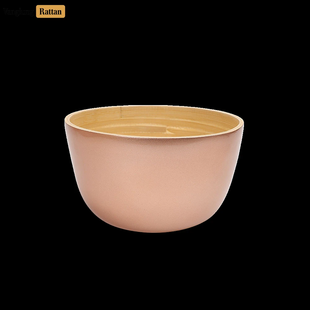 Deep Coiled Bamboo Serving Bowl Slate Natural - TW06BL0037 - 🍽️ Applications & Uses