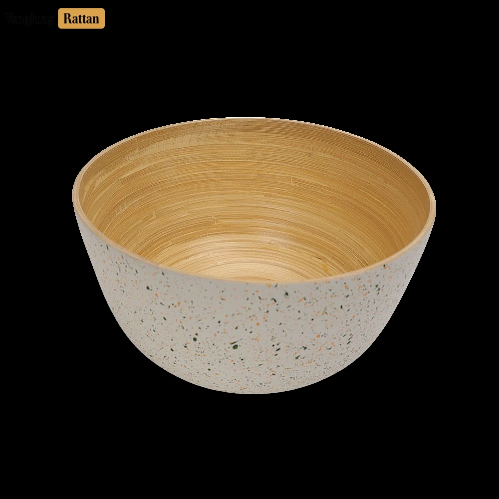 Deep Coiled Bamboo Serving Bowl Slate Natural - TW06BL0037 - 🌟 Why Choose VanglungRattan