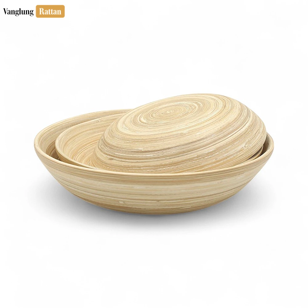 Eco-Friendly Natural Coiled Bamboo Serving Bowl - TW06BL0030 - 🌿 Product Details