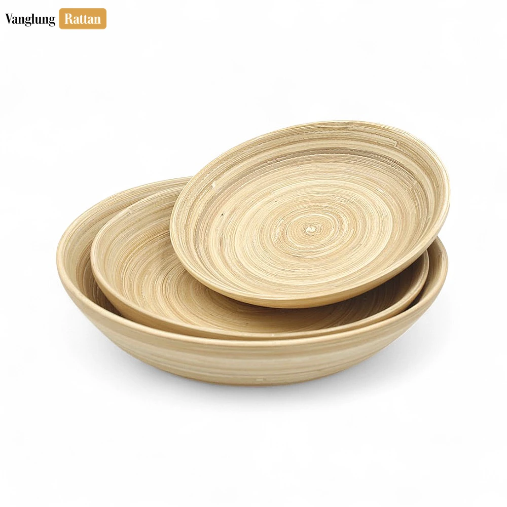 Eco-Friendly Natural Coiled Bamboo Serving Bowl - TW06BL0030 - 🍽️ Applications