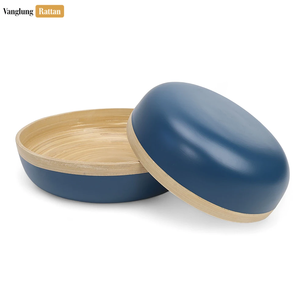 Eco-Friendly Natural Coiled Bamboo Serving Bowl - TW06BL0036 - Eco-Friendly Natural Coiled Bamboo Serving Bowl - Sustainable Elegance for Your Table