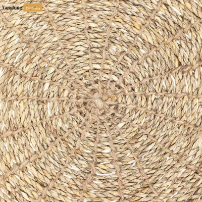 Eco-friendly Spiral Round Handwoven Seagrass Placemat for Decoration - UP092003-2.webp