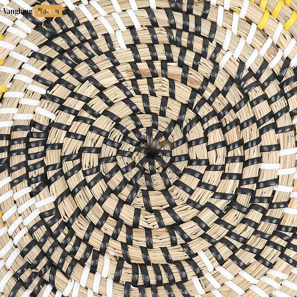 Flower Center Spiral Round Handicraft Seagrass Placemat for Dinner Decoration - UP071003-2.webp