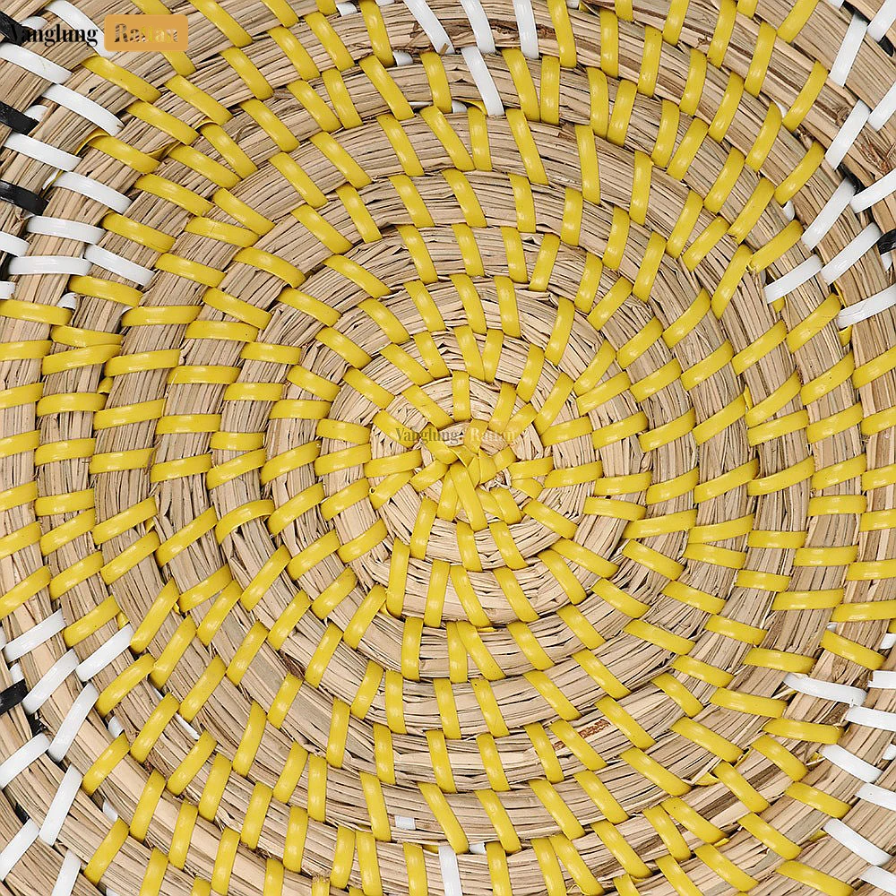 Flower Center Spiral Round Handicraft Seagrass Placemat for Dinner Decoration - UP071004 - 🌿 Product Specifications