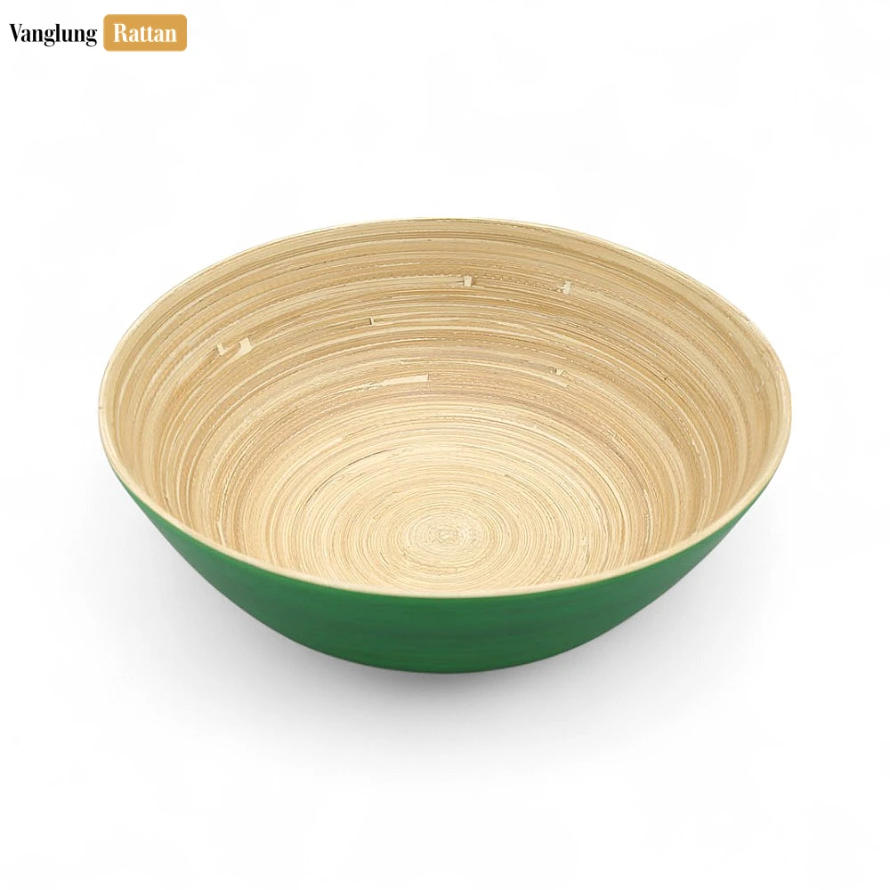 Green Bamboo Salad Bowl Natural Coiled Bamboo - TW06BL0032 - ✨ Why Choose VanglungRattan