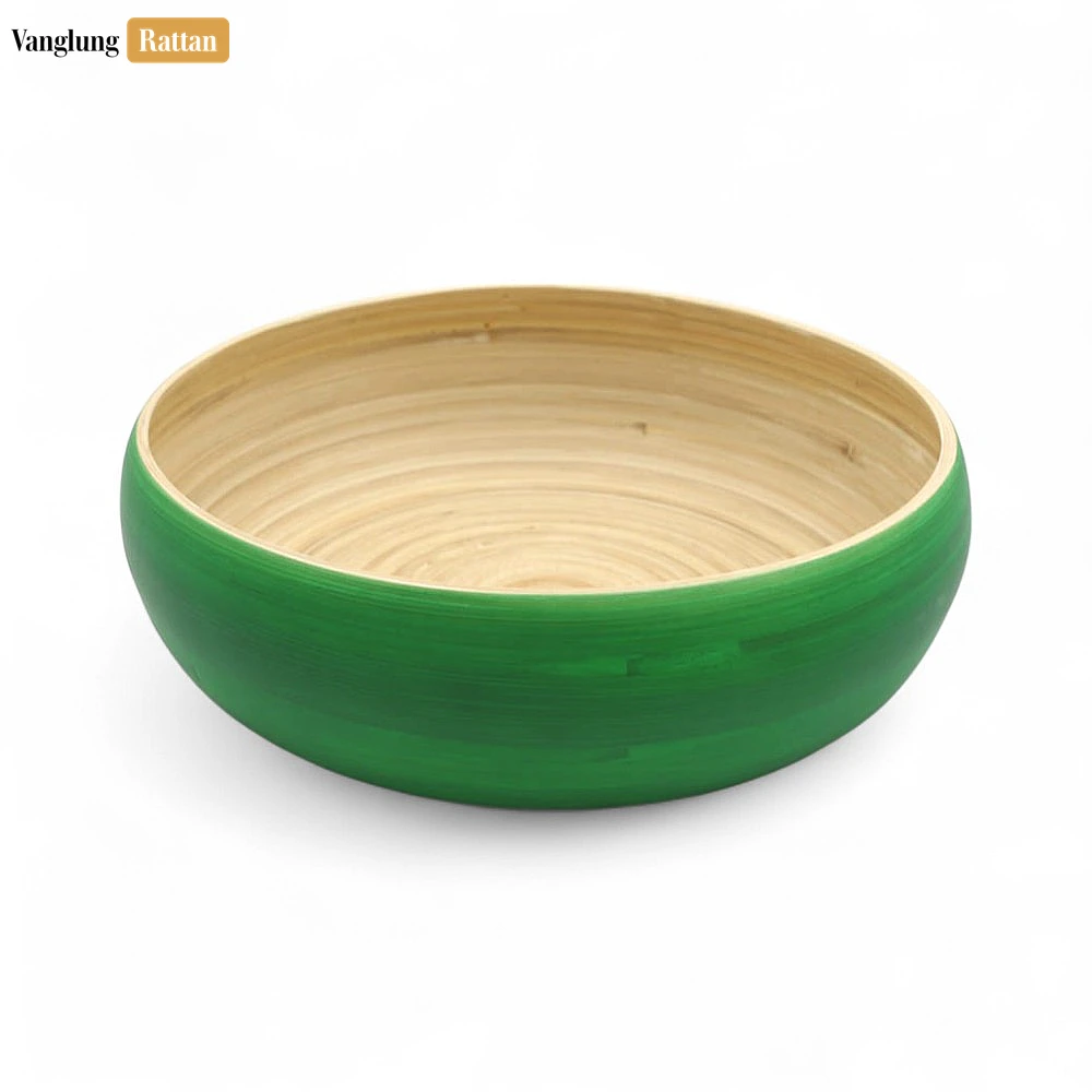 Green Natural Coiled Bamboo Serving Bowl - TW06BL0031 - 🌿 Product Specifications