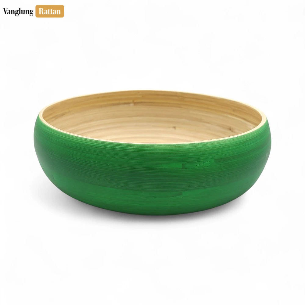 Green Natural Coiled Bamboo Serving Bowl - TW06BL0031 - 🍽️ Applications & Uses