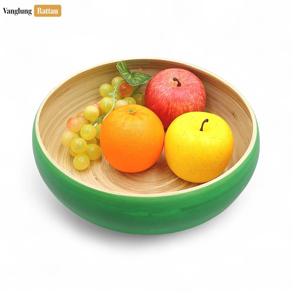 Green Natural Coiled Bamboo Serving Bowl - TW06BL0031 - ✨ Product Highlights