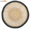 Handwoven Mesh Black Round Seagrass Placemat for Dinner Decoration - UP092005-1.webp