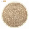 Handwoven Natural Round Seagrass Placemat for Dinner Decoration - UP072010-1.webp