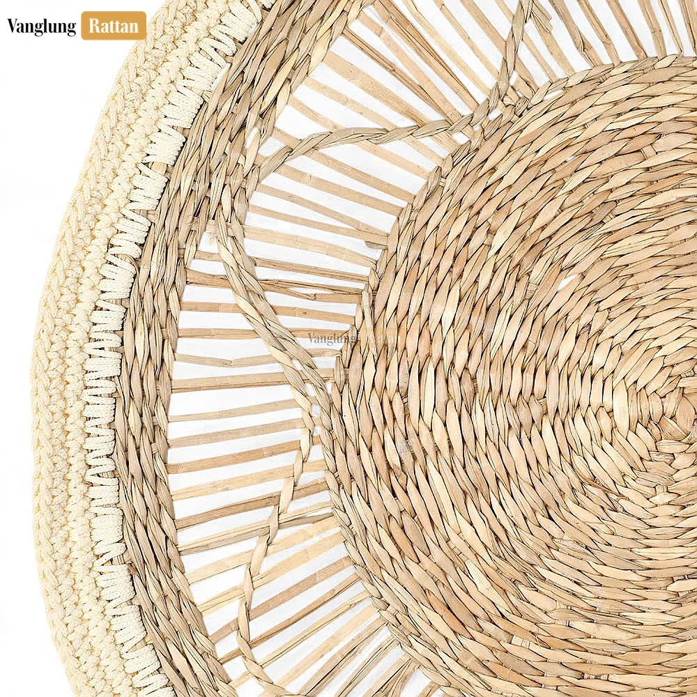 Handwoven Seagrass Star Wall Decor, Round Natural Wicker Hanging - UP092008 - ✨ Product Highlights