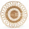 Natural Brown Handwoven Creative Flower Core Rattan Placemat for Decoration - UP054008-1.webp