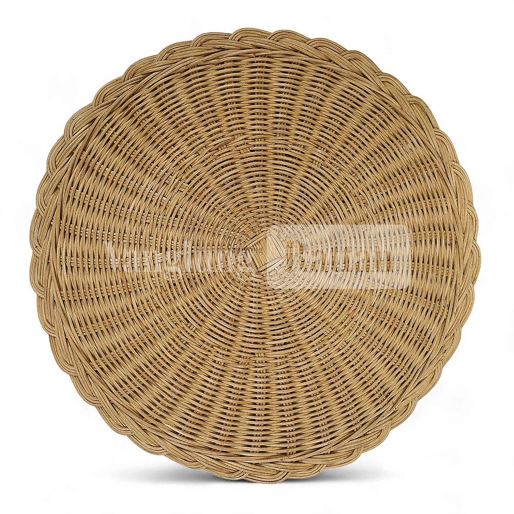 Natural Brown Handwoven Round Core Rattan Placemat for Dinner Decoration - UP054005 - Natural Brown Handwoven Round Core Rattan Placemat for Dinner Decoration - UP054005