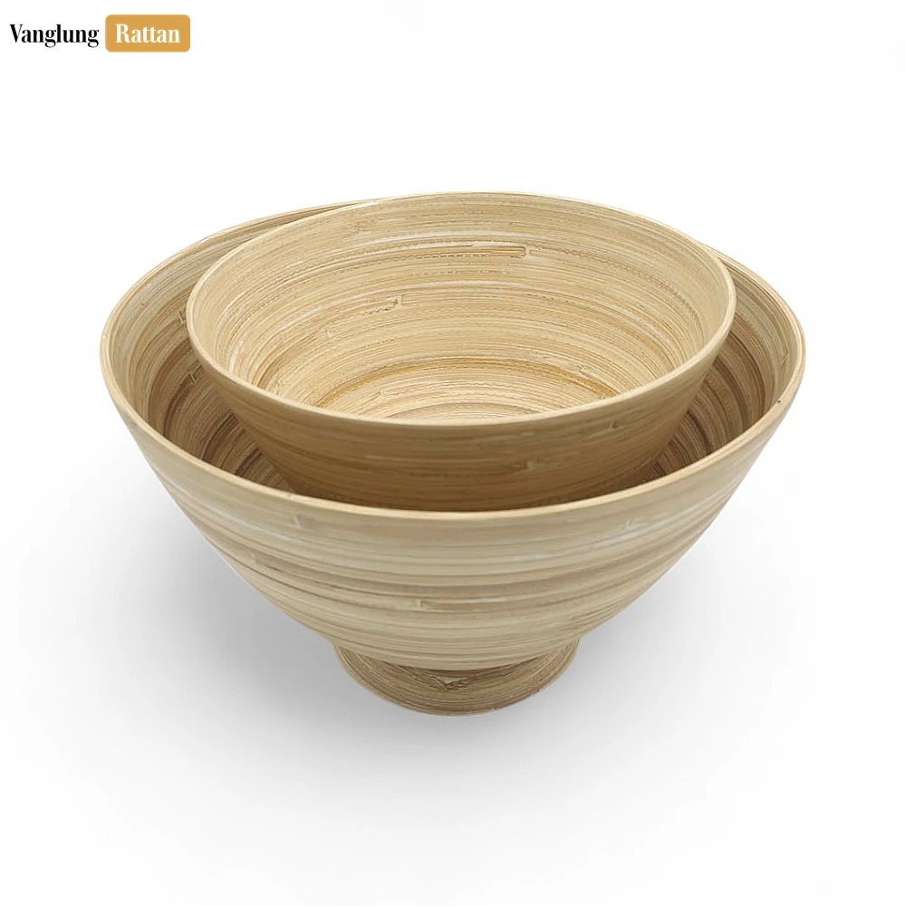 Natural Coiled Bamboo Pedestal Bowl - TW06BL0028 - 🌟 Why Choose VanglungRattan