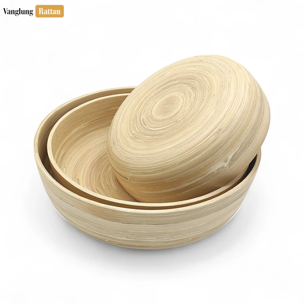 Natural Coiled Bamboo Serving Bowl - TW06BL0027 - 🍽️ Applications