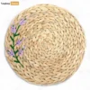 Natural Water Hyacinth Herringbone Pattern Placemats - Flower Woven Dinner & Table Decoration - UP081002-1.webp