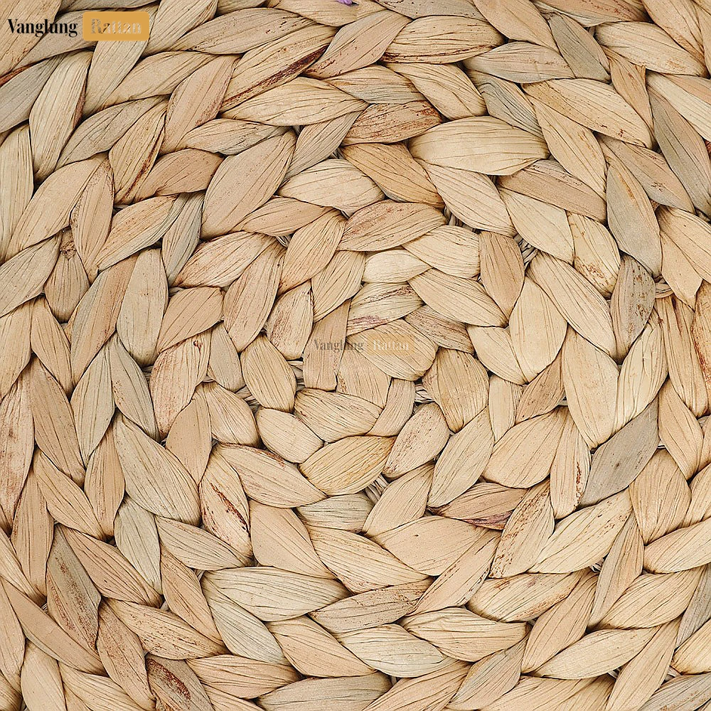 Natural Water Hyacinth Herringbone Pattern Placemats - Flower Woven Dinner & Table Decoration - UP081002 - 🌿 Product Details