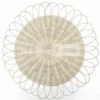 Natural White Handicraft Flower Core Rattan Placemat for Decoration - UP054010-4.webp
