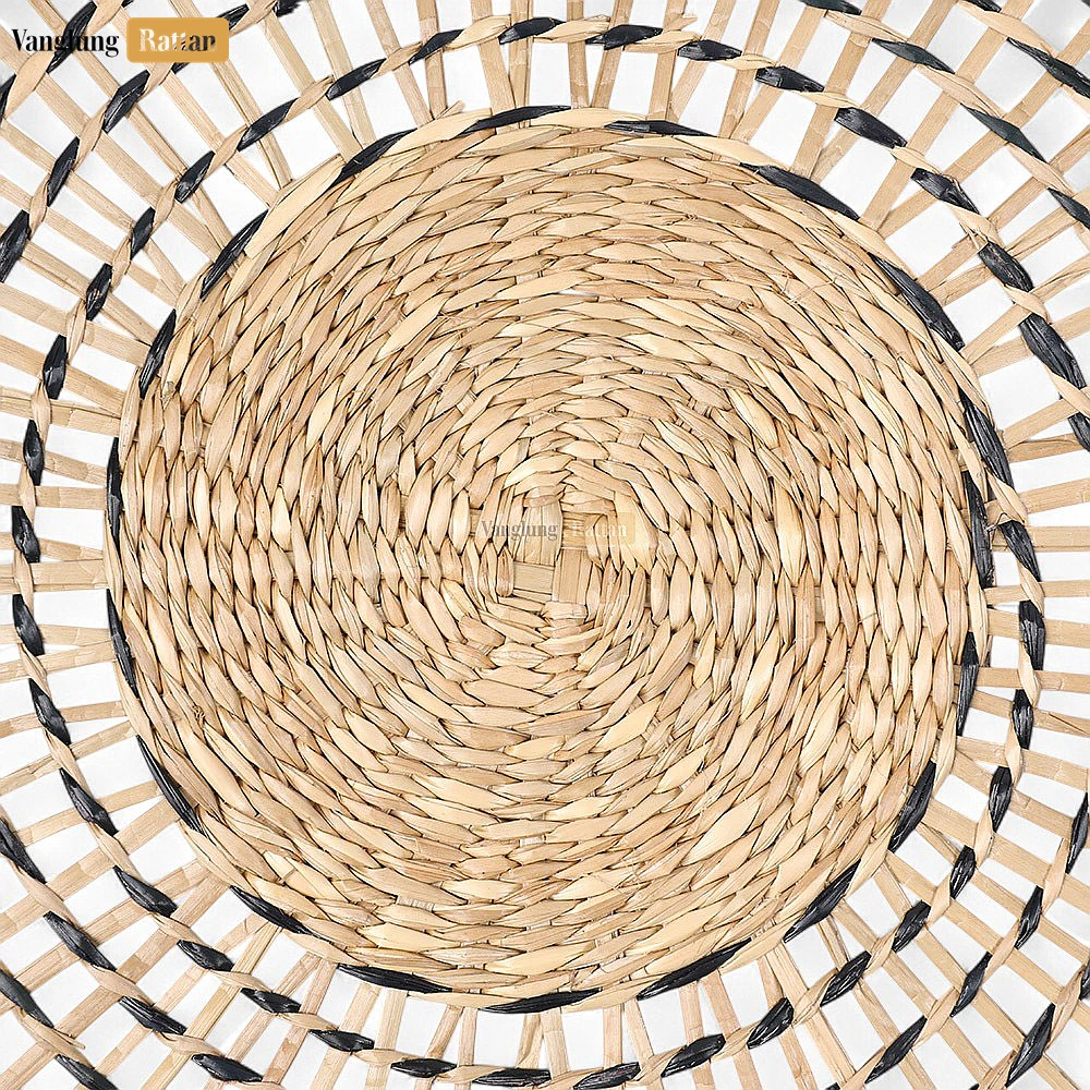 New Design Spiral Round Handicraft Seagrass Placemat for Decoration - UP071007 - 🌿 Product Details