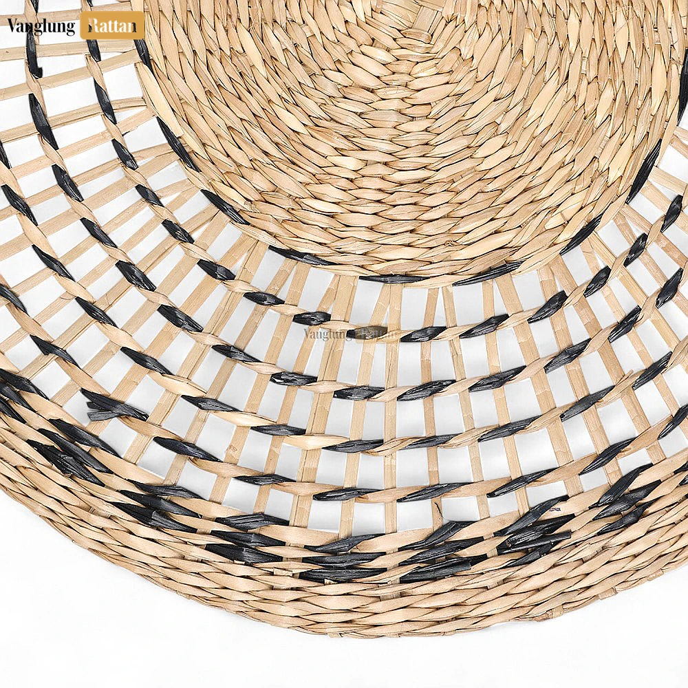 New Design Spiral Round Handicraft Seagrass Placemat for Decoration - UP071007 - 🏠 Applications