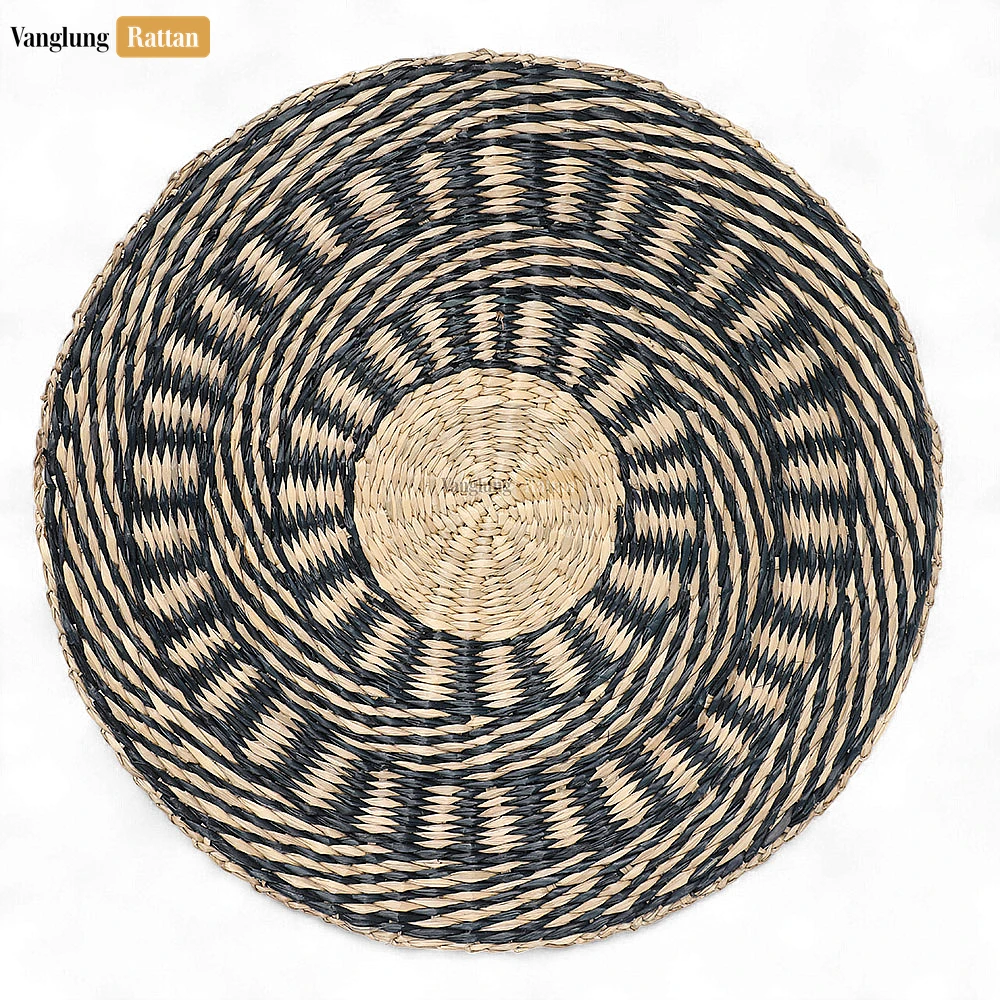 New Design Spiral Round Traditional Handicraft Seagrass Placemat for Decoration - UP071009 - New Design Spiral Round Traditional Handicraft Seagrass Placemat for Decoration - UP071009