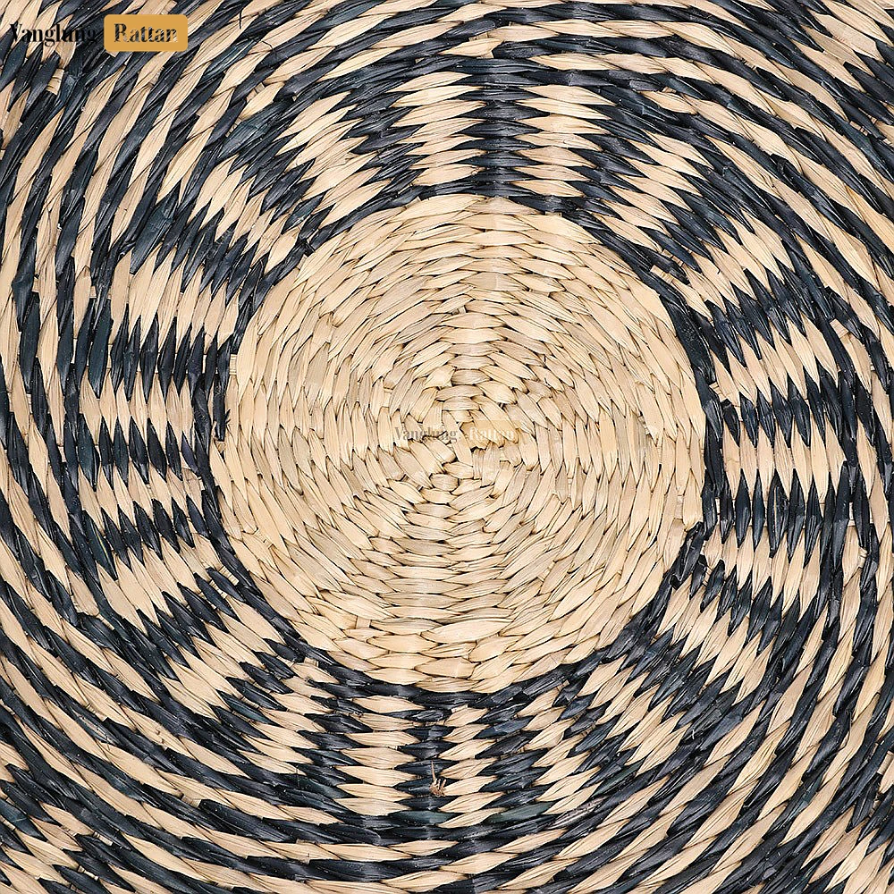 New Design Spiral Round Traditional Handicraft Seagrass Placemat for Decoration - UP071009 - 🌿 Product Details