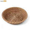 Round Rustic Handwoven Rattan Bowl - Brown Wicker Fruit Basket - TW05BL0017-1.webp