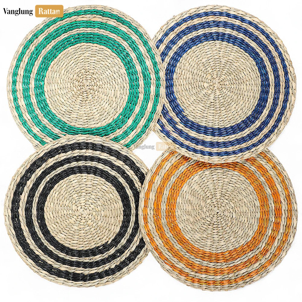 Round Shape Handicraft Seagrass Placemat for Decoration - UP072001-1.webp