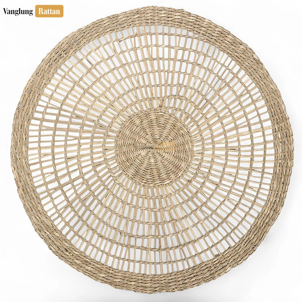 Spiral Round Handicraft Seagrass Placemat for Decoration - UP071008 - Spiral Round Handicraft Seagrass Placemat for Decoration - UP071008