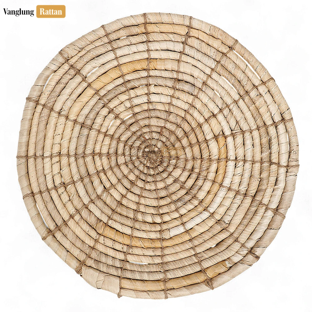 Spiral Round Handwoven Seagrass Placemat for Decoration - UP071002-4 - Spiral Round Handwoven Seagrass Placemat for Decoration - UP071002-4