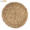Spiral Weave Round Placemat - Natural Water Hyacinth - UP081010-1.webp