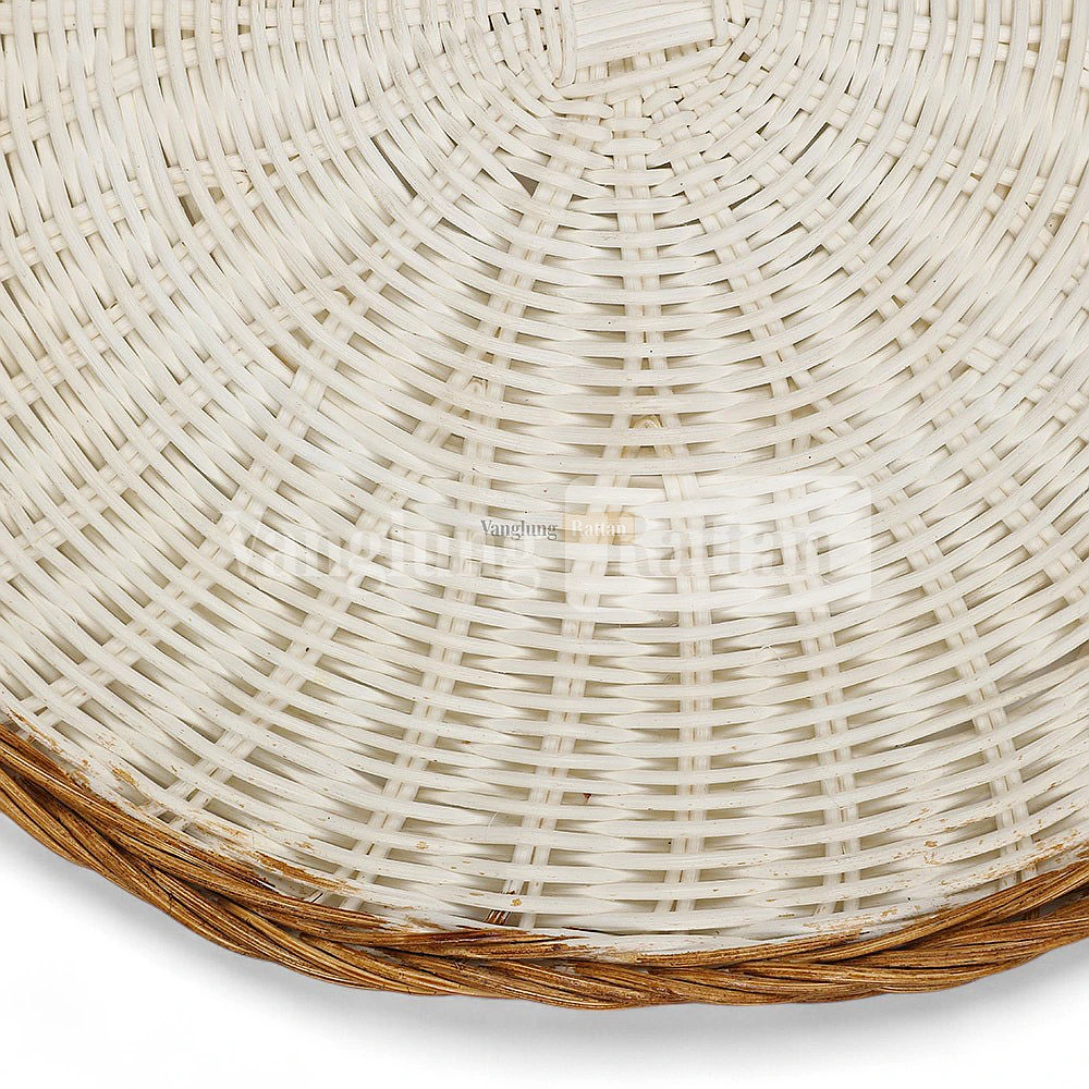 White Wash High Quality Handwoven Round Core Rattan Placemat - UP054006 - How do I care for my rattan placemat?