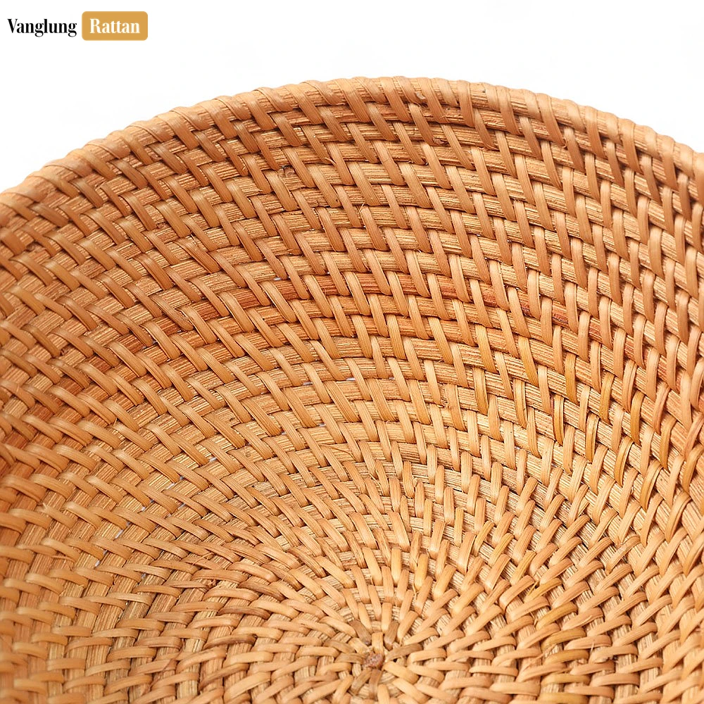 Brown Handicraft Round Straw Rattan Serving Bowl - TW01BL0005 - 🌟 Why Choose VanglungRattan