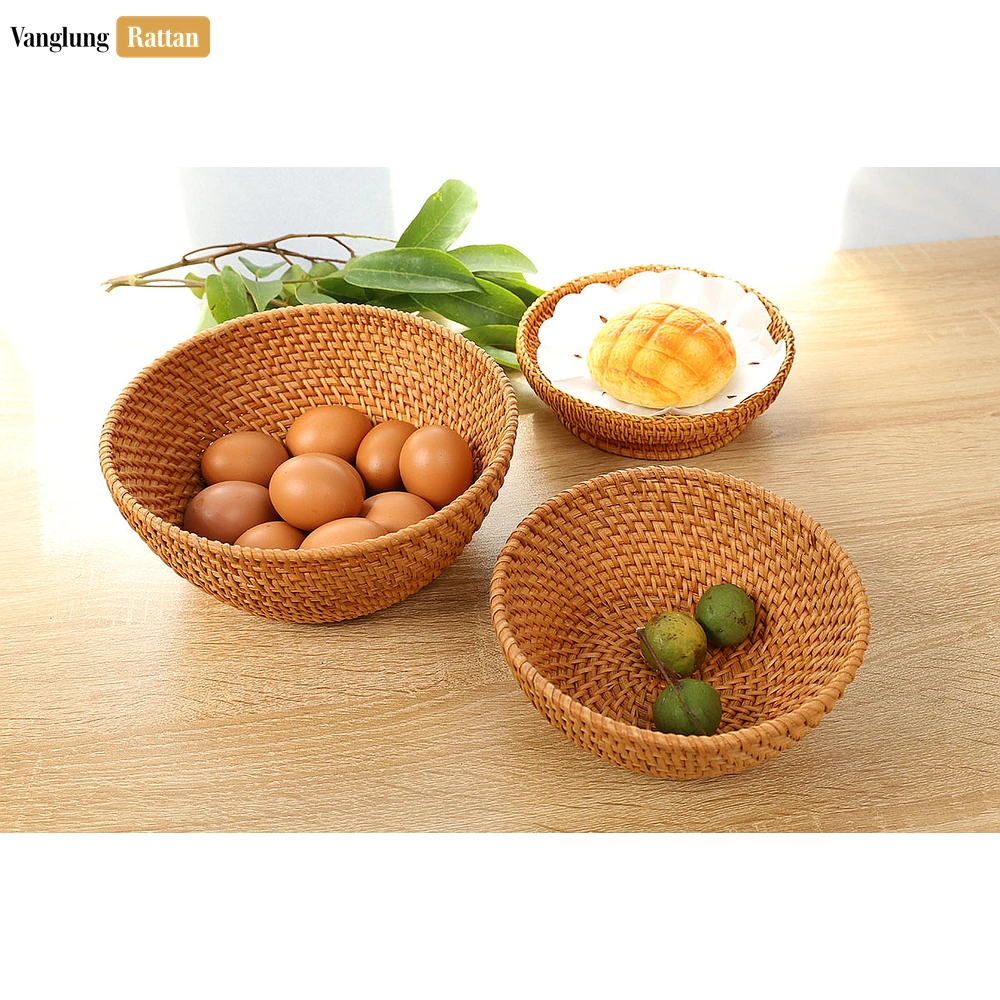 Brown Handicraft Round Straw Rattan Serving Bowl - TW01BL0005 - Is each bowl exactly the same?