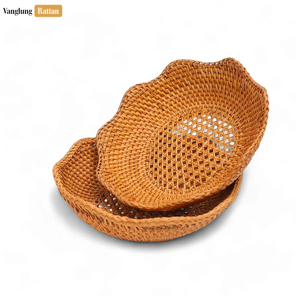 Cane Mesh Handwoven Green Straw Rattan Bowl - TW01BL0004 - 🌿 Product Details