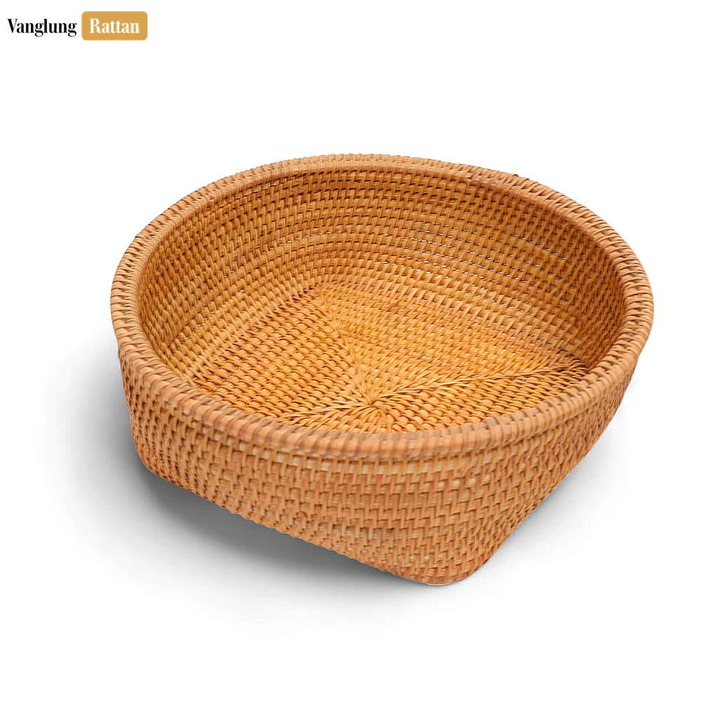 Eco-friendly Handwoven Green Straw Rattan Serving Bowl - TW01BL0034 - Eco-friendly Handwoven Green Straw Rattan Serving Bowl - TW01BL0034
