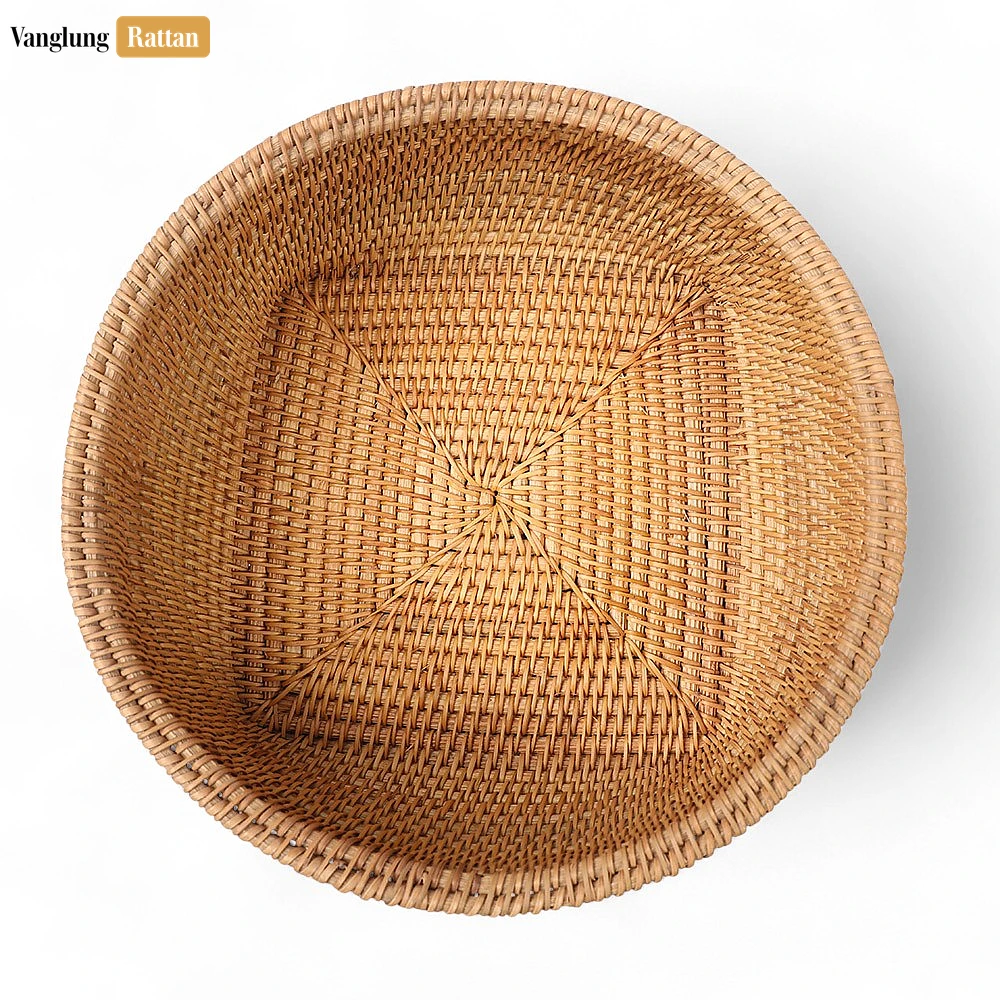 Eco-friendly Handwoven Green Straw Rattan Serving Bowl - TW01BL0034 - 🌿 Product Details